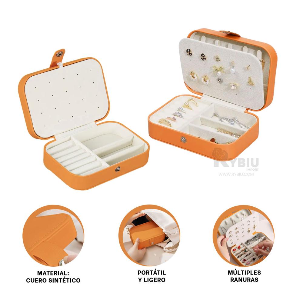 Caja Funcional en Color Anaranjado Y+Banderitas Adhesivas