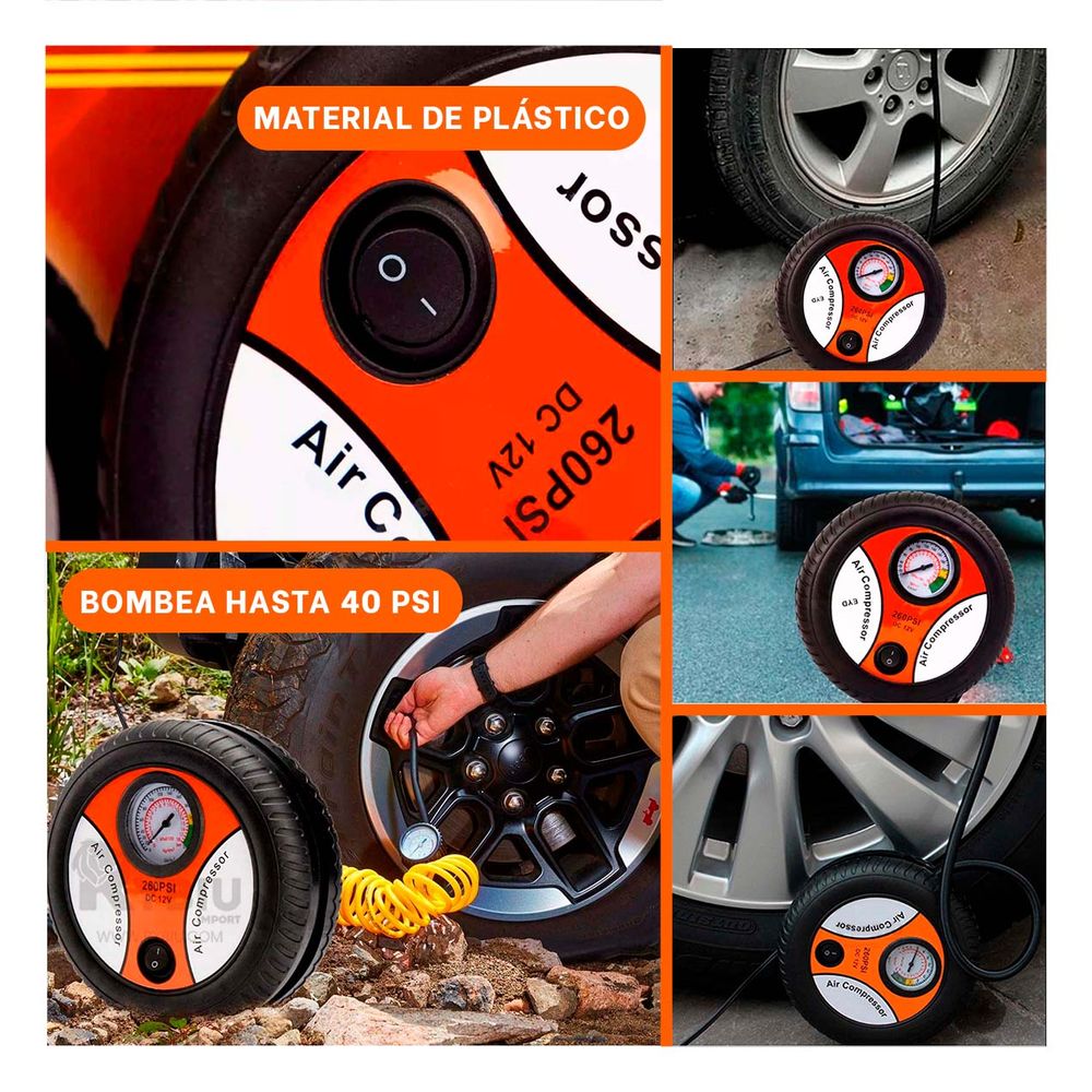 Compresor Moderno Transportable de Negro Y+Papel de Regalo Compresor Moderno Transportable de Negro Y+Papel de Regalo