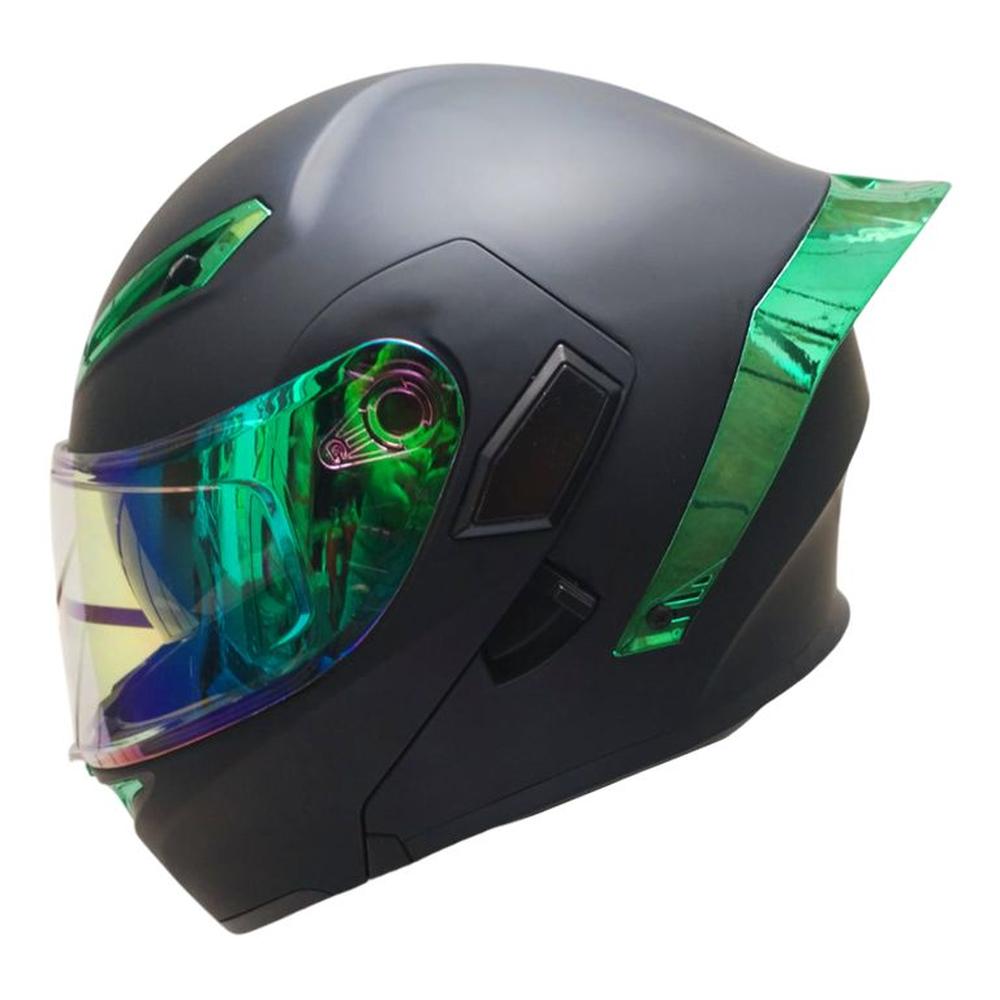 CASCO MOTO DOBLE CERTIFICADO ECER DOT DOBLE VISOR NEGRO MATE VERDE M CASCO MOTO DOBLE CERTIFICADO ECER DOT DOBLE VISOR NEGRO MATE VERDE M