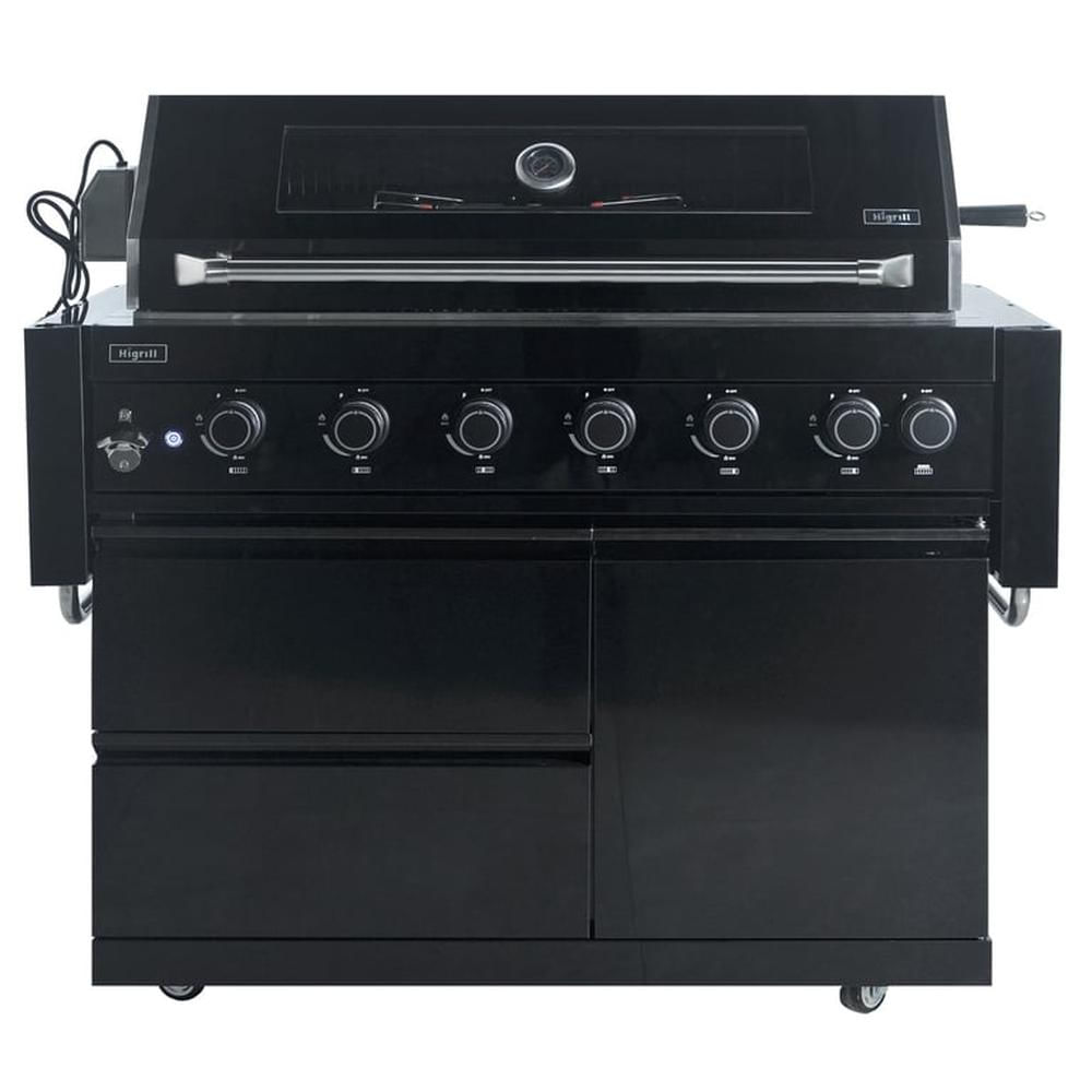 Parrilla a Gas Multicocción 7 Quemadores con Gabinete y Rostizador Parrilla a Gas Multicocción 7 Quemadores con Gabinete y Rostizador