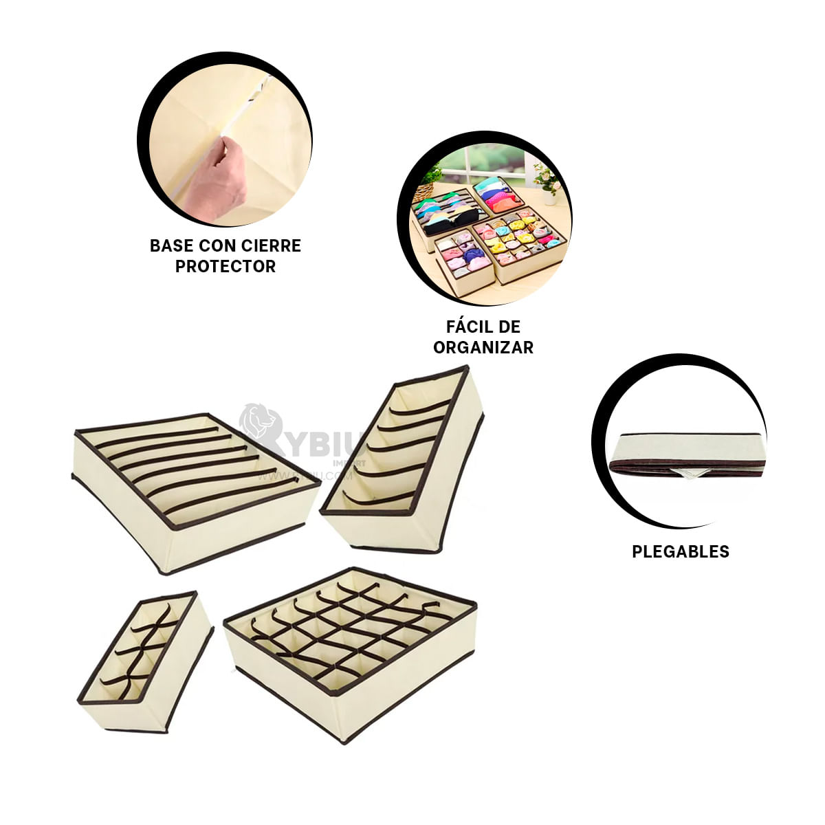 Pack Distribuidor de Ropa Pequeña Beige Y+Post-it adhesivos