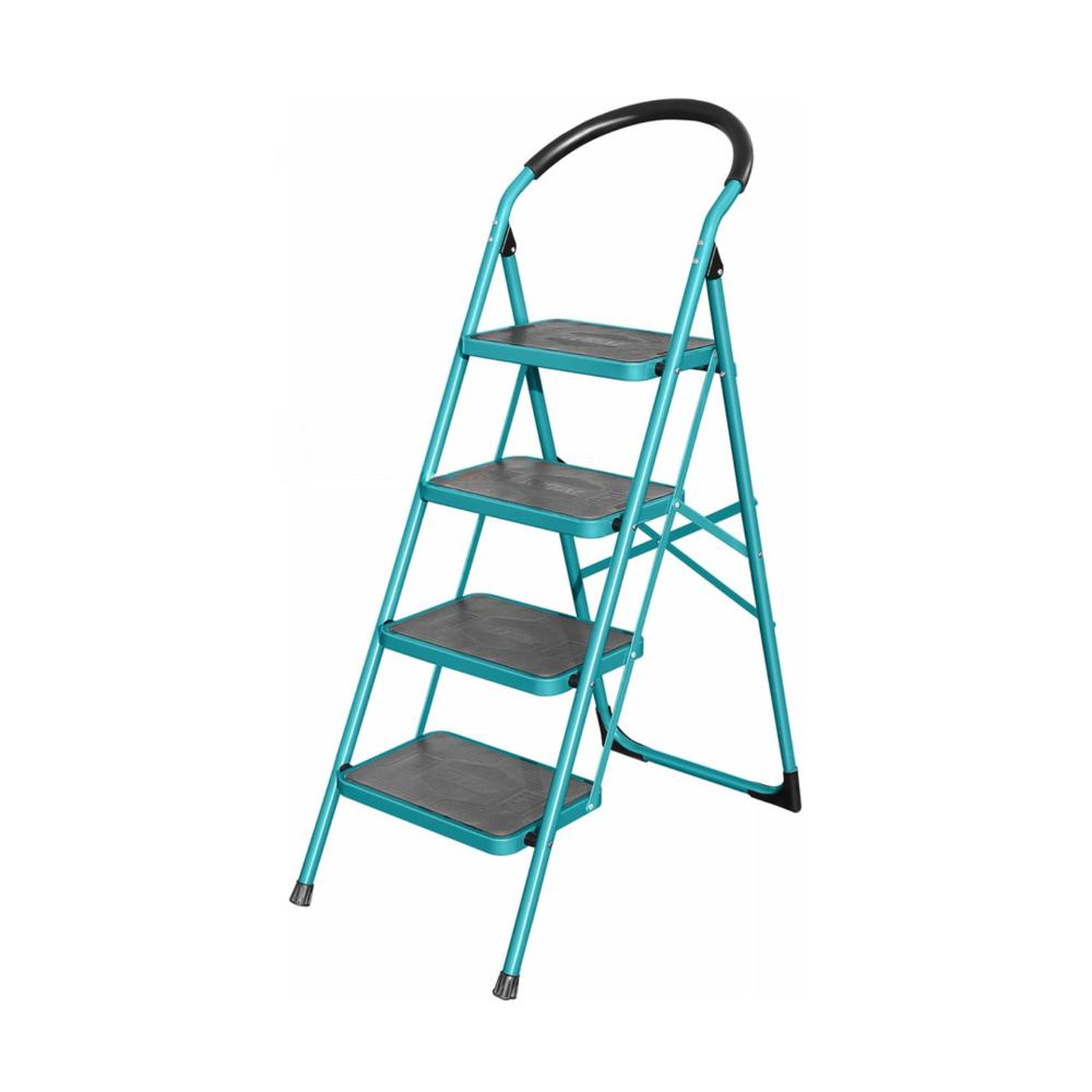 Escalera Tubular de Acero 4 Pasos Soporta 150kg Total THLAD09041 Escalera Tubular de Acero 4 Pasos Soporta 150kg Total THLAD09041