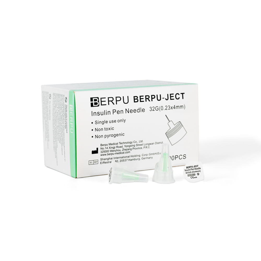 Aguja para Insulina BERPU 32 G X 4 MM CAJA 100 UND