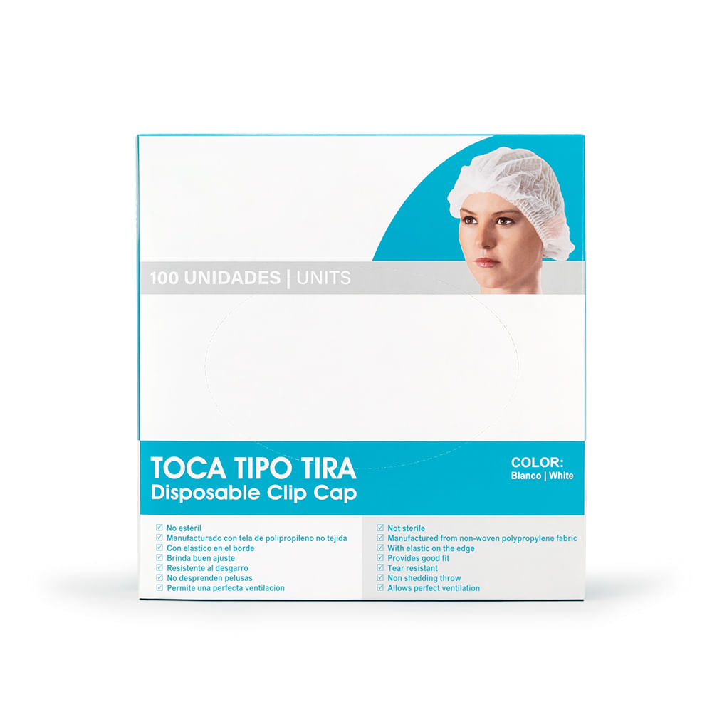 Tocas Descartables Blancas CAJA 100 UND. Tocas Descartables Blancas CAJA 100 UND.
