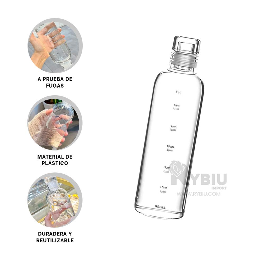Botella Funcional y Ligero Transparente Y+Regalo Stickers