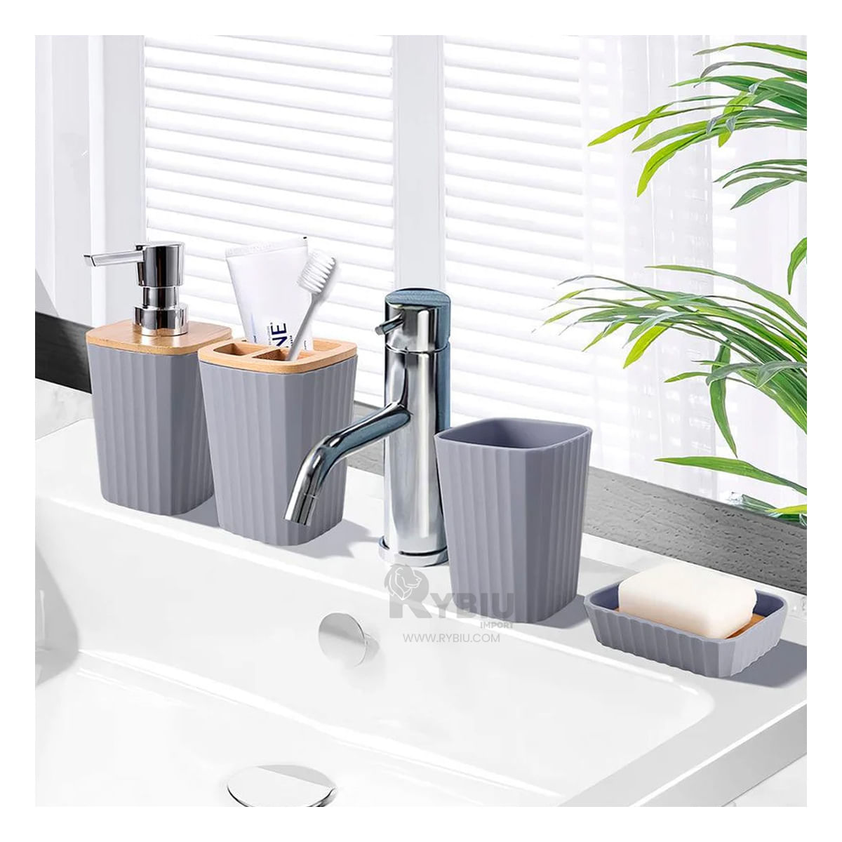 Organizador Practico de Baño en Color Gris Y+Agendita