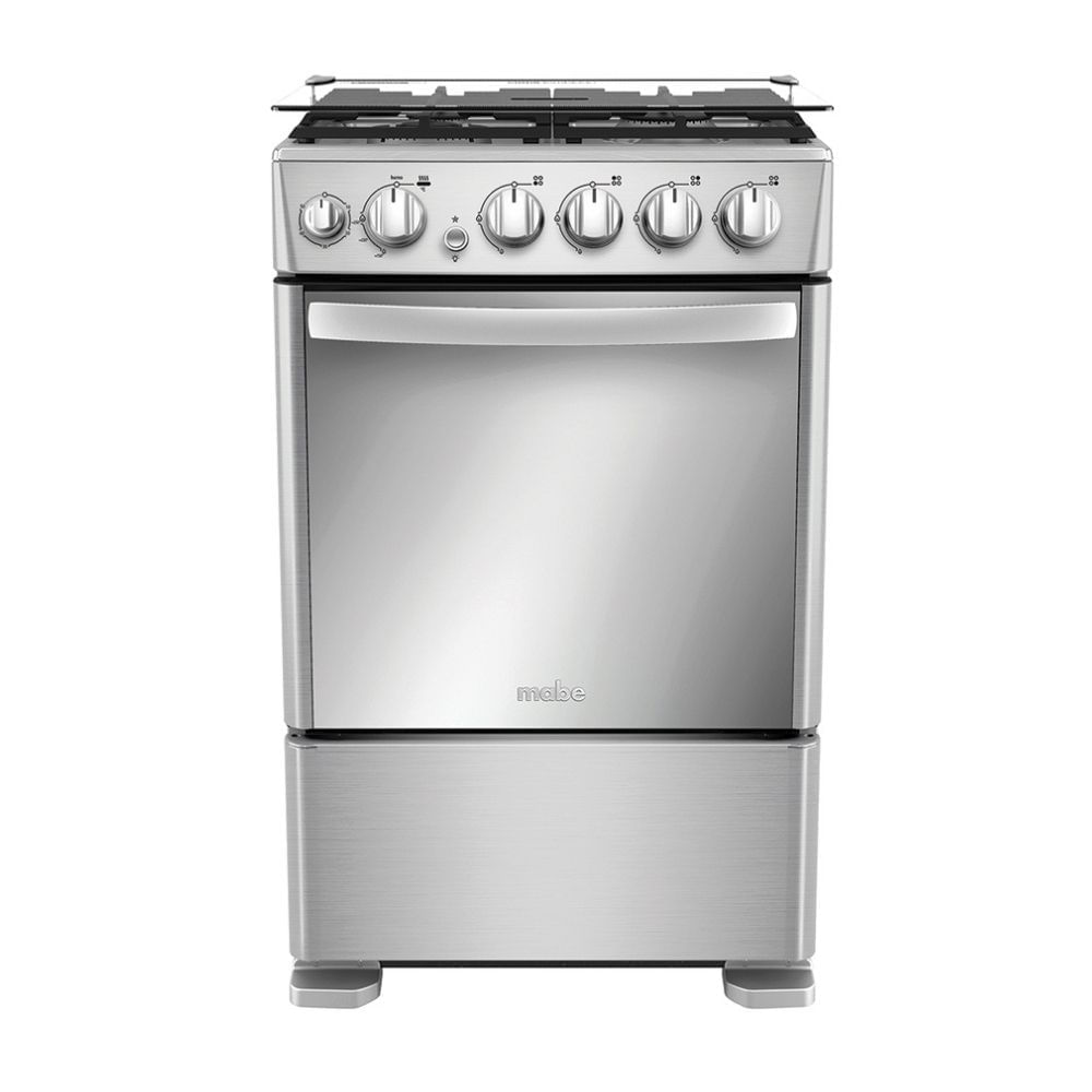 Cocina de Pie Mabe Cmp5545Fx0 4 Hornillas Acero Inoxidable Plata