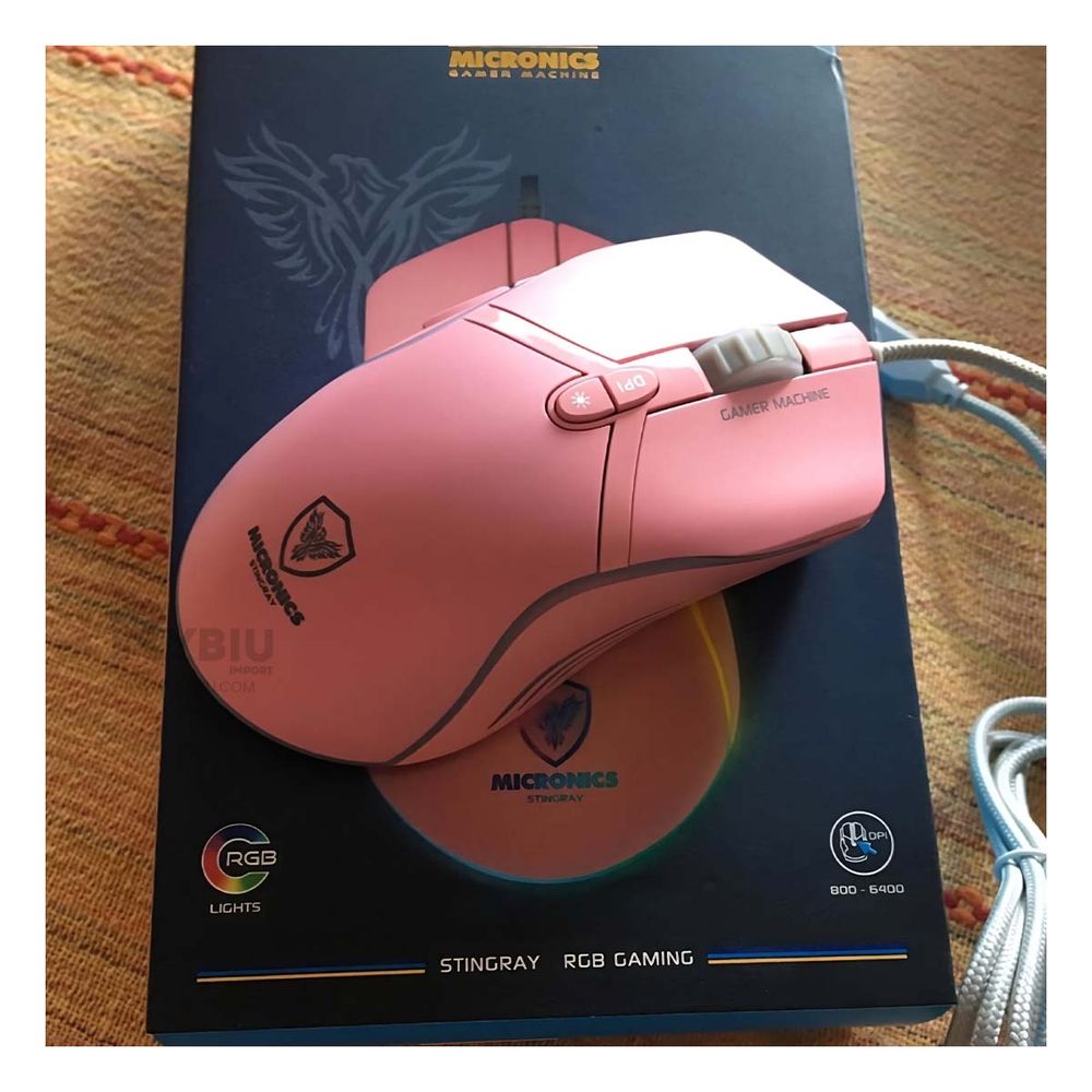Mouse Ergonomico con Conexion USB Rosado Y+Papel de Regalo Mouse Ergonomico con Conexion USB Rosado Y+Papel de Regalo