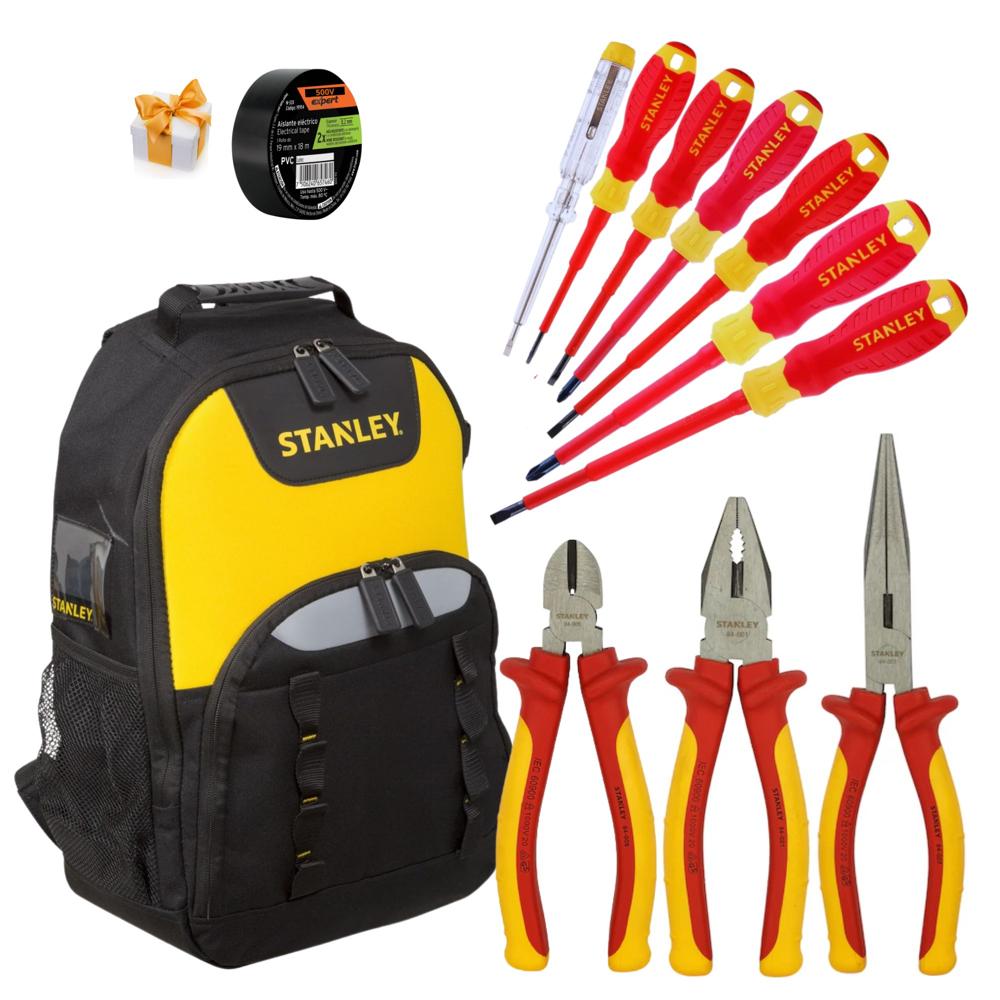 Alicates desarmadores dieléctricos 1000Vcon Mochila Porta Herramientas