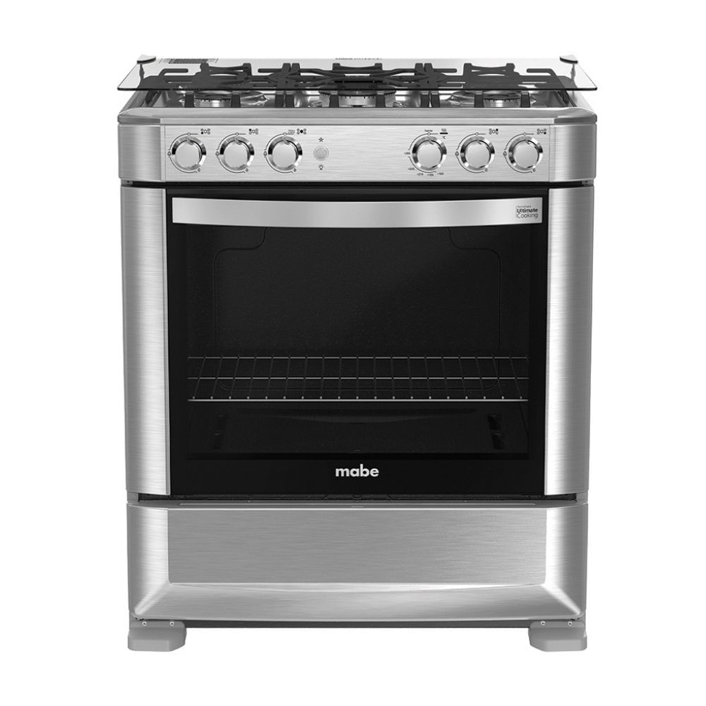 Cocina de Pie Mabe Cmp7628Fx0 5 Hornillas Acero Inoxidable Plata