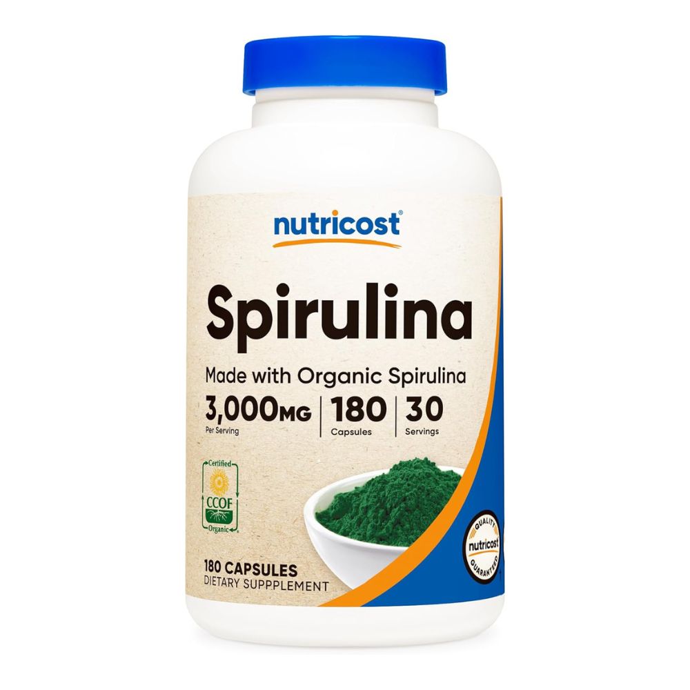 Nutricost Espirulina 3,000 mg Spirulina Liberador Celulas Madre