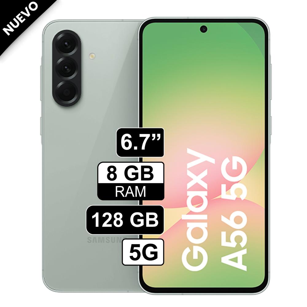Celular Samsung Galaxy A56 5G 128GB 8GB RAM cámara principal 50MP frontal 12MP 67 Verde