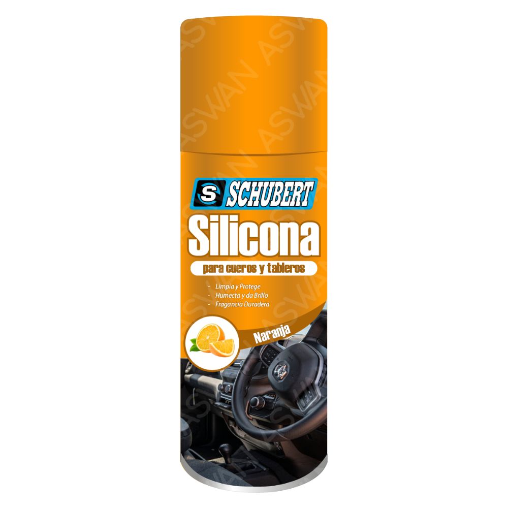 Silicona Para Cueros y Tableros Naranja - SCHUBERT