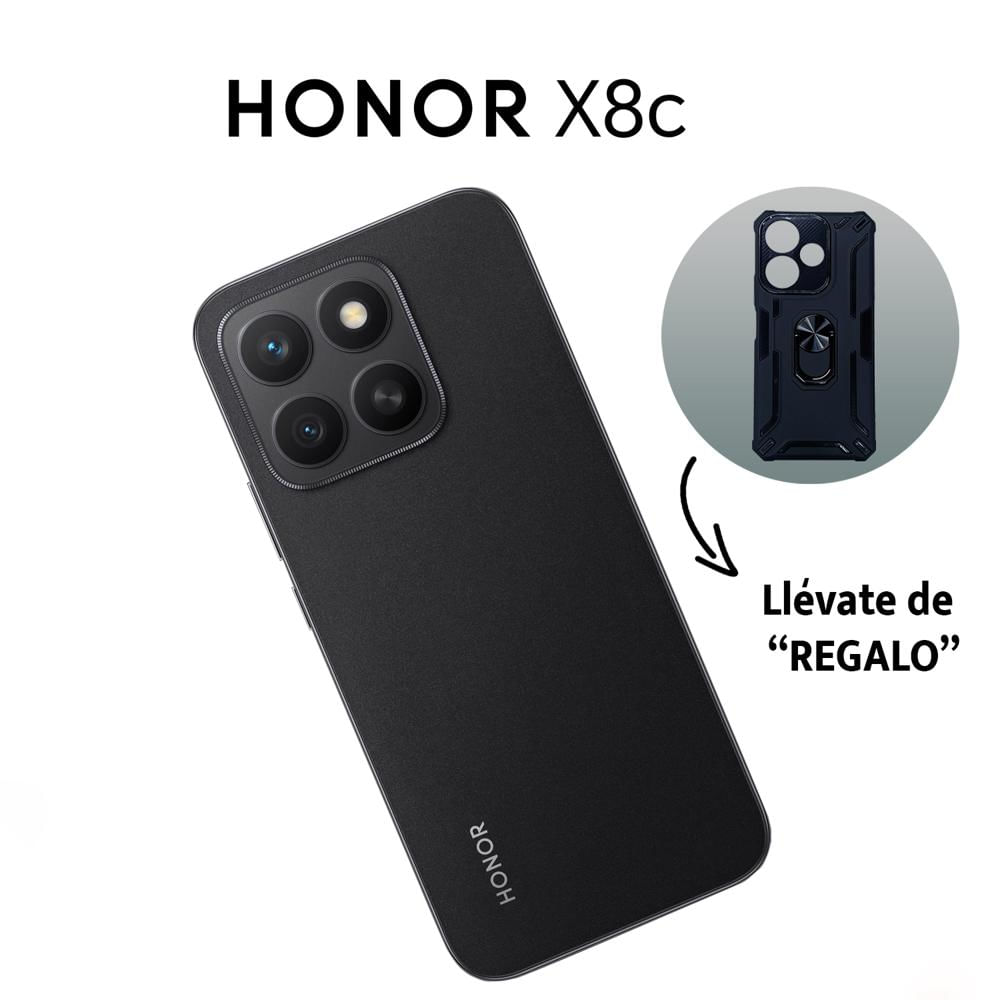 Celular Honor X8C 8GB RAM 256GB Negro Medianoche + Estuche de regalo