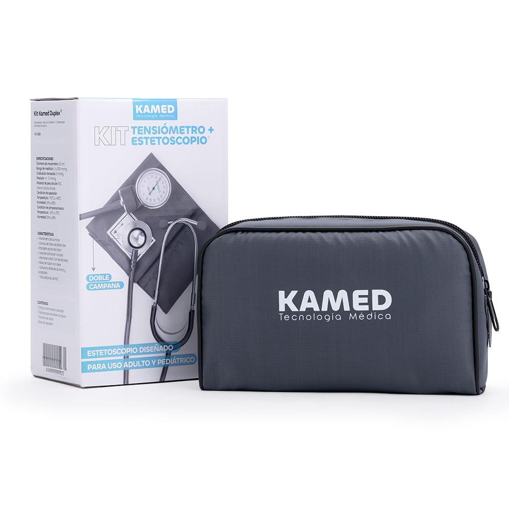 Tensiómetro Manual Aneroide con Estetoscopio KAMED Gris