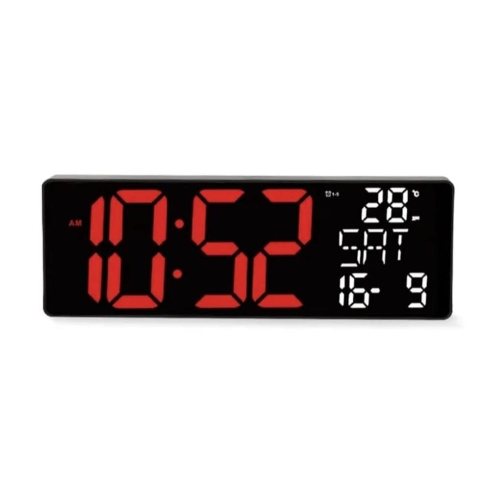 Reloj de Pared Digital LED con Temperatura y Fecha