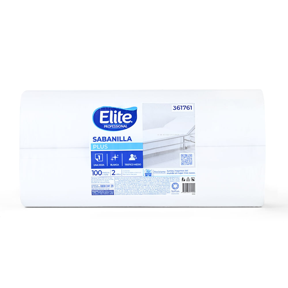 Papel Sabanilla para Camilla ELITE 100 MTS PACK 2 UND