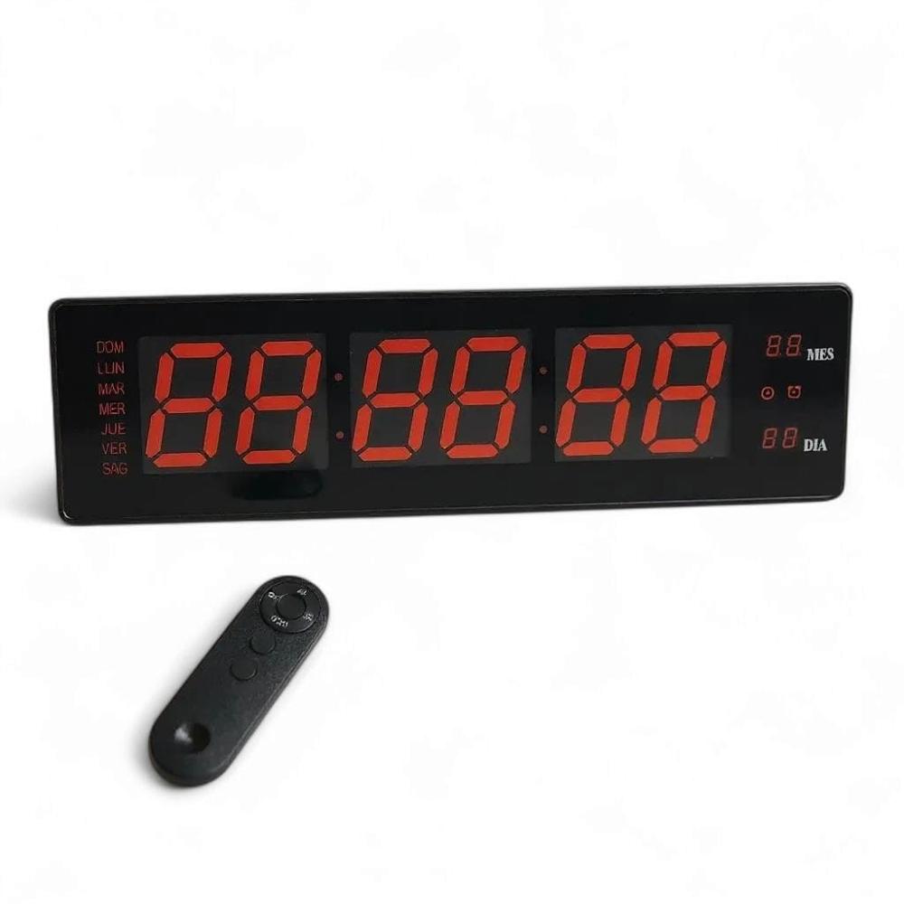 Reloj de Pared con Temporizador Cronómetro y control 49x14cm