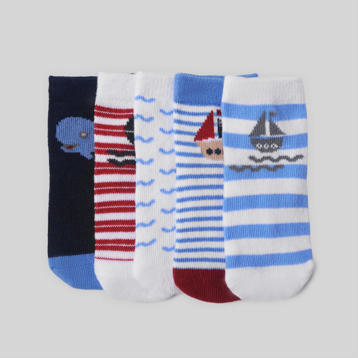 Medias Para Bebe Niño Pack X5 Baby Circus Boatt T1