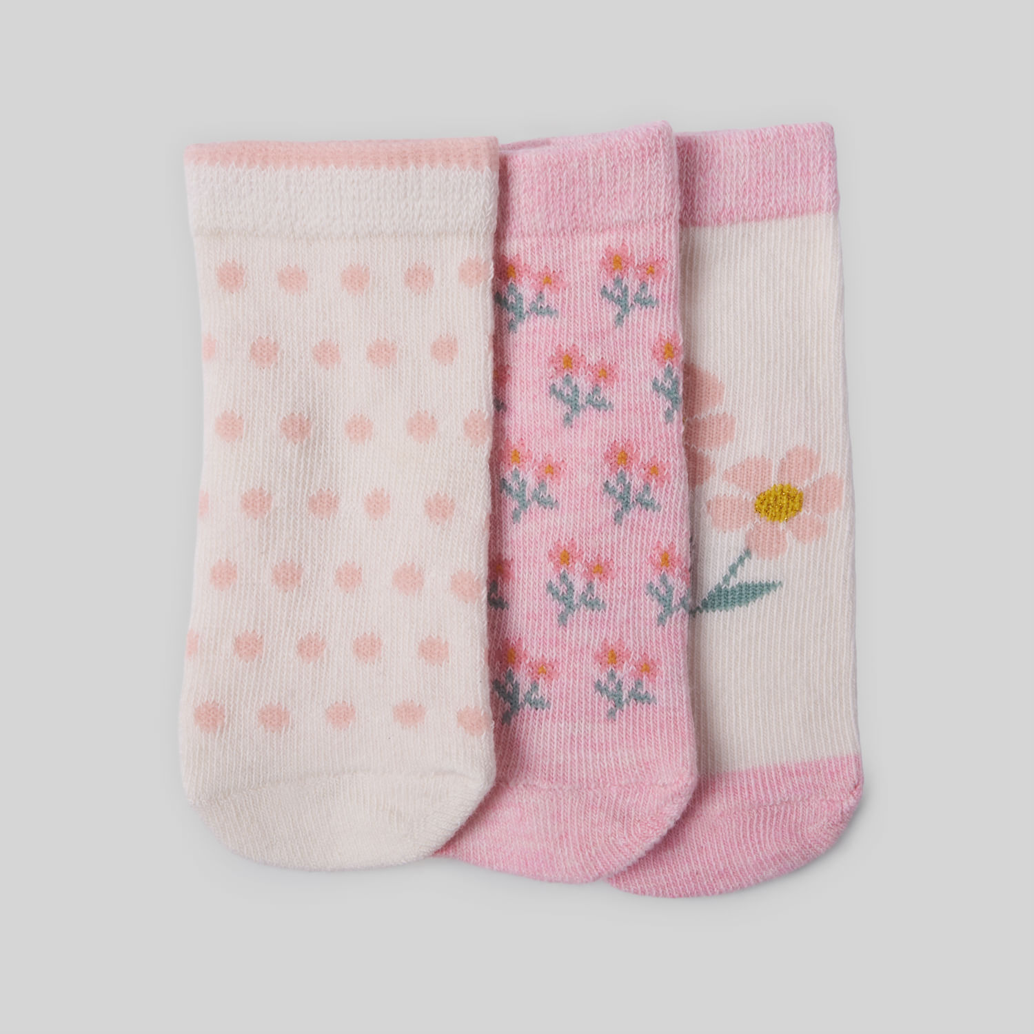 Medias Para Bebe Niña Pack X3 Baby Circus Flower T1