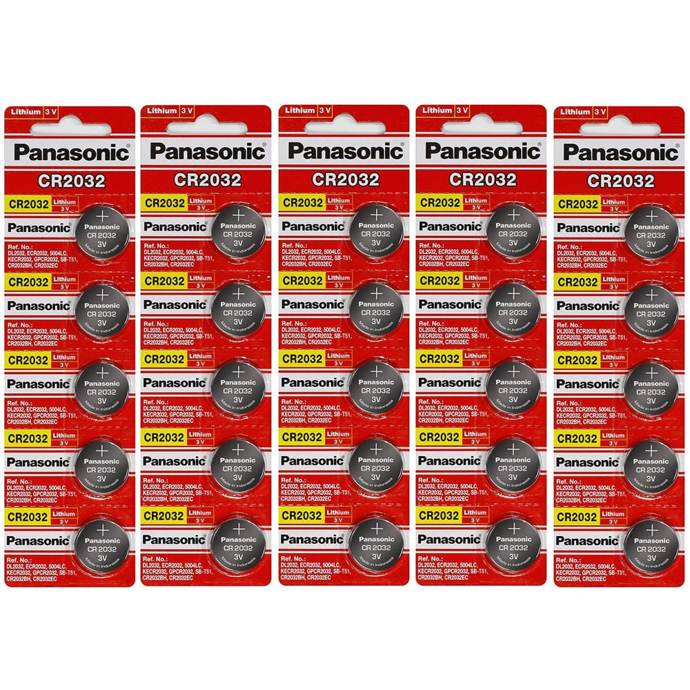 Pila Boton Panasonic Cr2032 Litio. Pack de 25 pilas.
