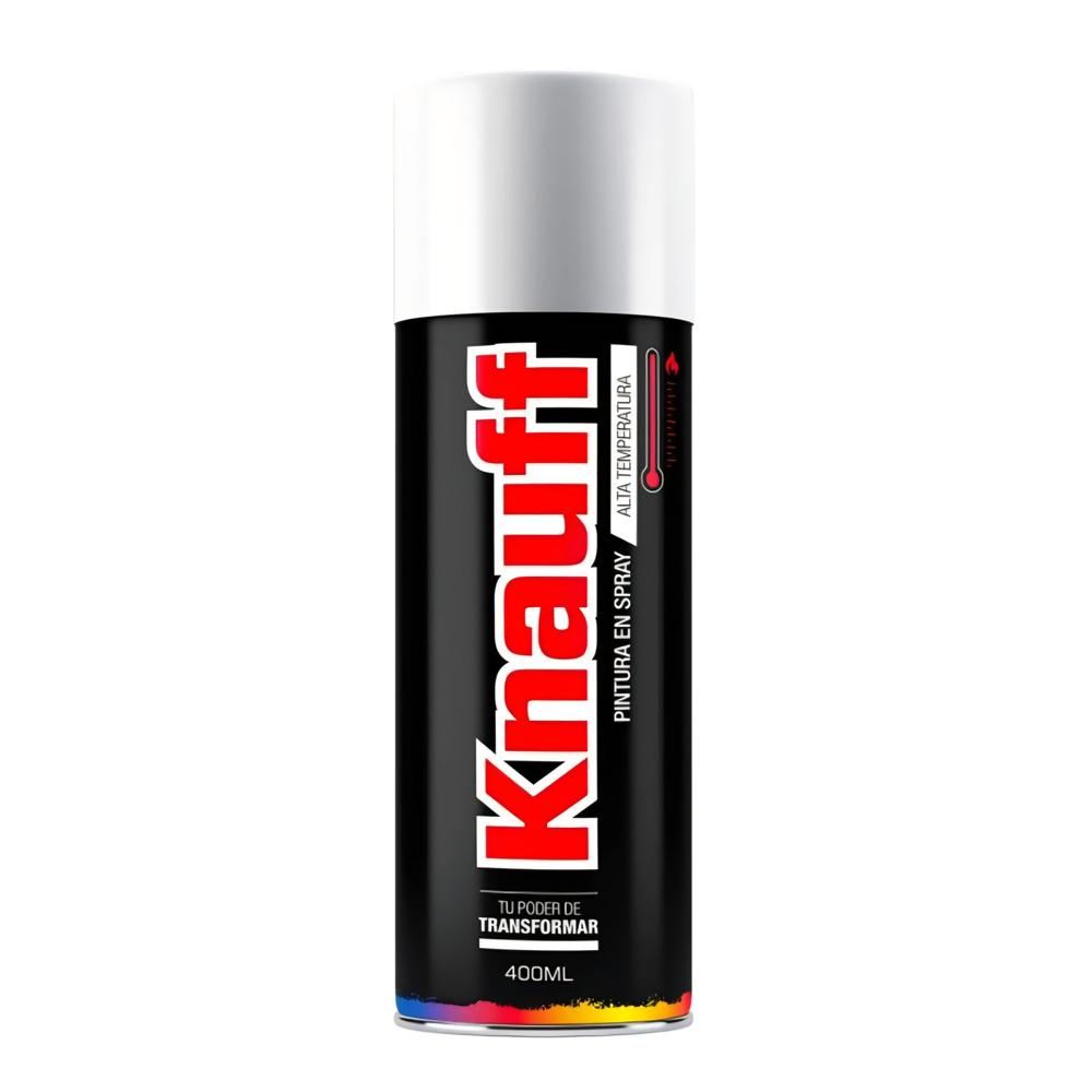 Pintura Spray Alta Temperatura Blanco Brillante #1602 400ML KNAUFF
