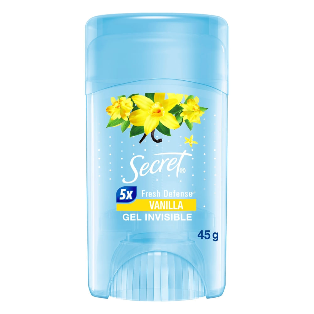 Desodorante en Gel SECRET Vainilla Frasco 45g