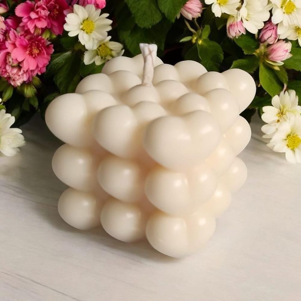 VELA BUBBLE CORAZON PERFUMADA CERA DE SOJA