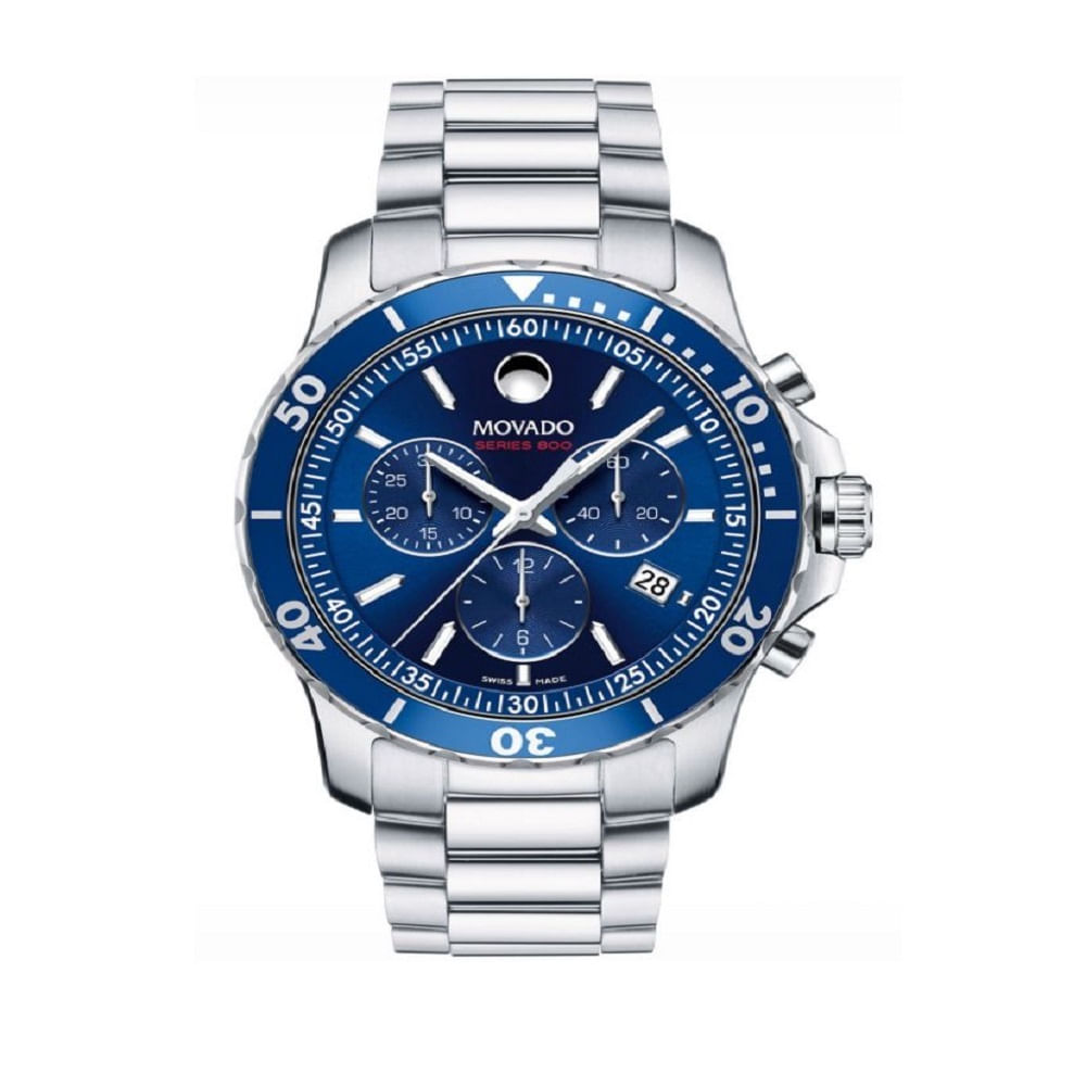 RELOJ MOVADO SERIES 800 CRONOGRAFO AZUL