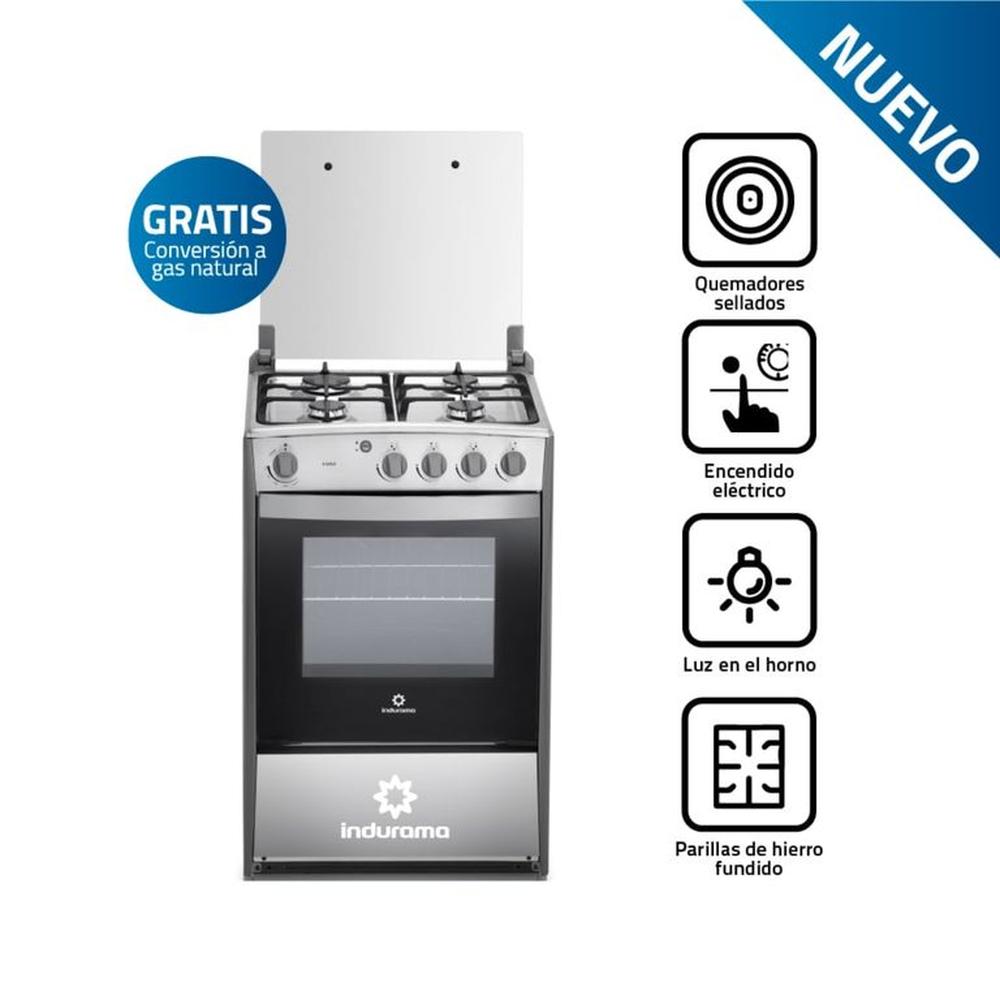 COCINA INDURAMA VIENA  GRIS 4 HORNILLAS