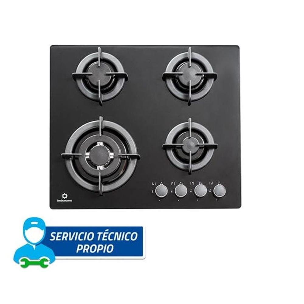 COCINA A GAS GLP INDURAMA 4 HORNILLAS EGI-604VDNEG ENCIMERA