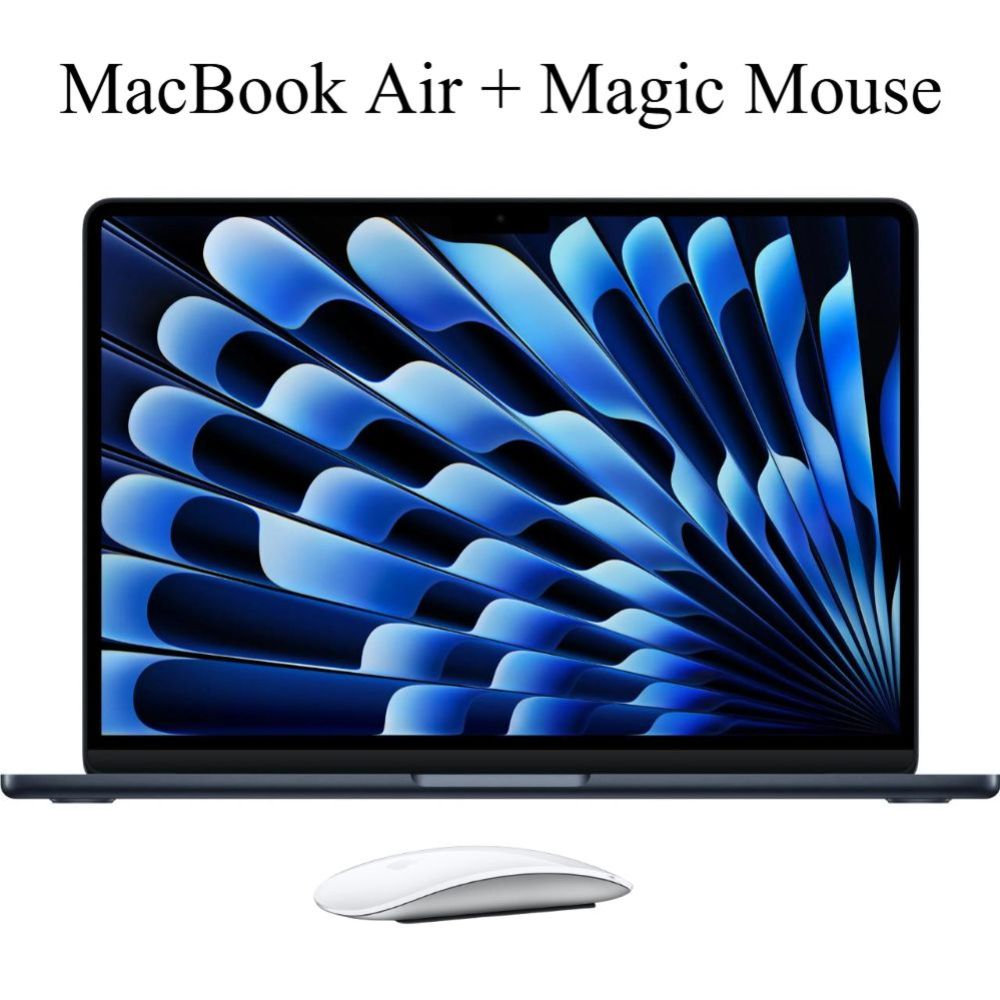 Laptop Apple MacBook Air 13"" M4 16GB RAM 256GB SSD Magic Mouse Lightning Midnight