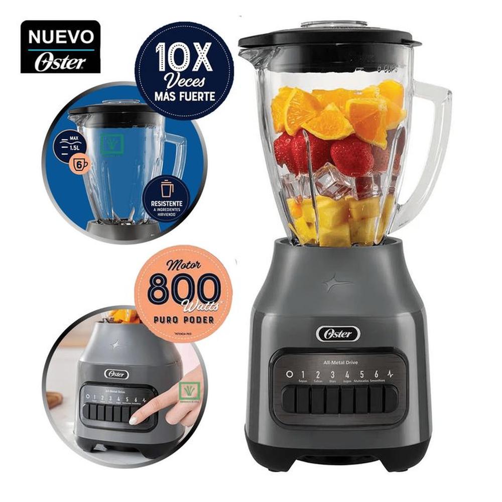 LICUADORA OSTER - BLSTPEG GPB 1.5L CON 6 VELOCIDADES GRIS