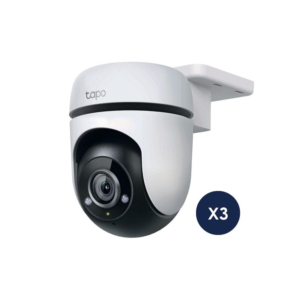 Kit de 3 Cámaras de seguridad Wifi Tapo C520WS 2K QHD exterior IP65 Pan/Tilt