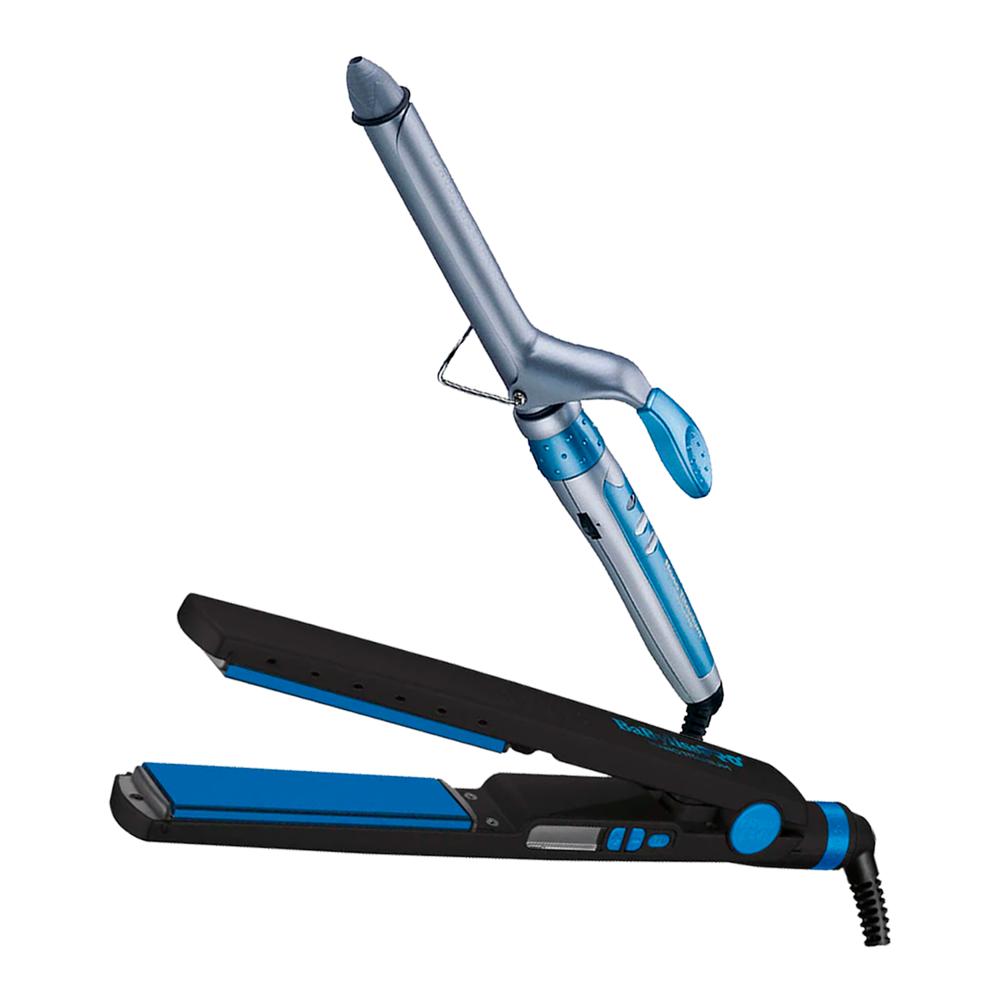 Combo BabylissPRO Alisadora Metal Blue BNTMB4091TPE y Rizador BABNT100SPE