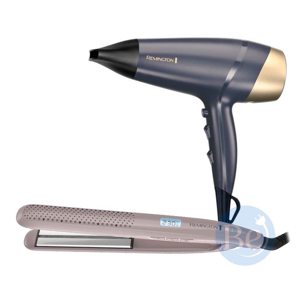 Combo Remington Alisadora Wet2Straight S27A y Secador D5805 Sapphire Luxe