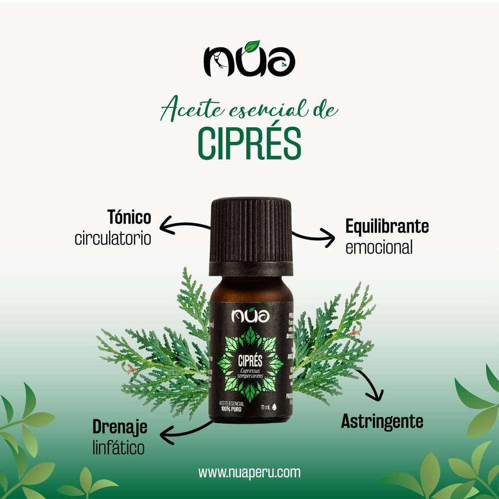 Aceite esencial de ciprés 100% puro NUA 11 ml