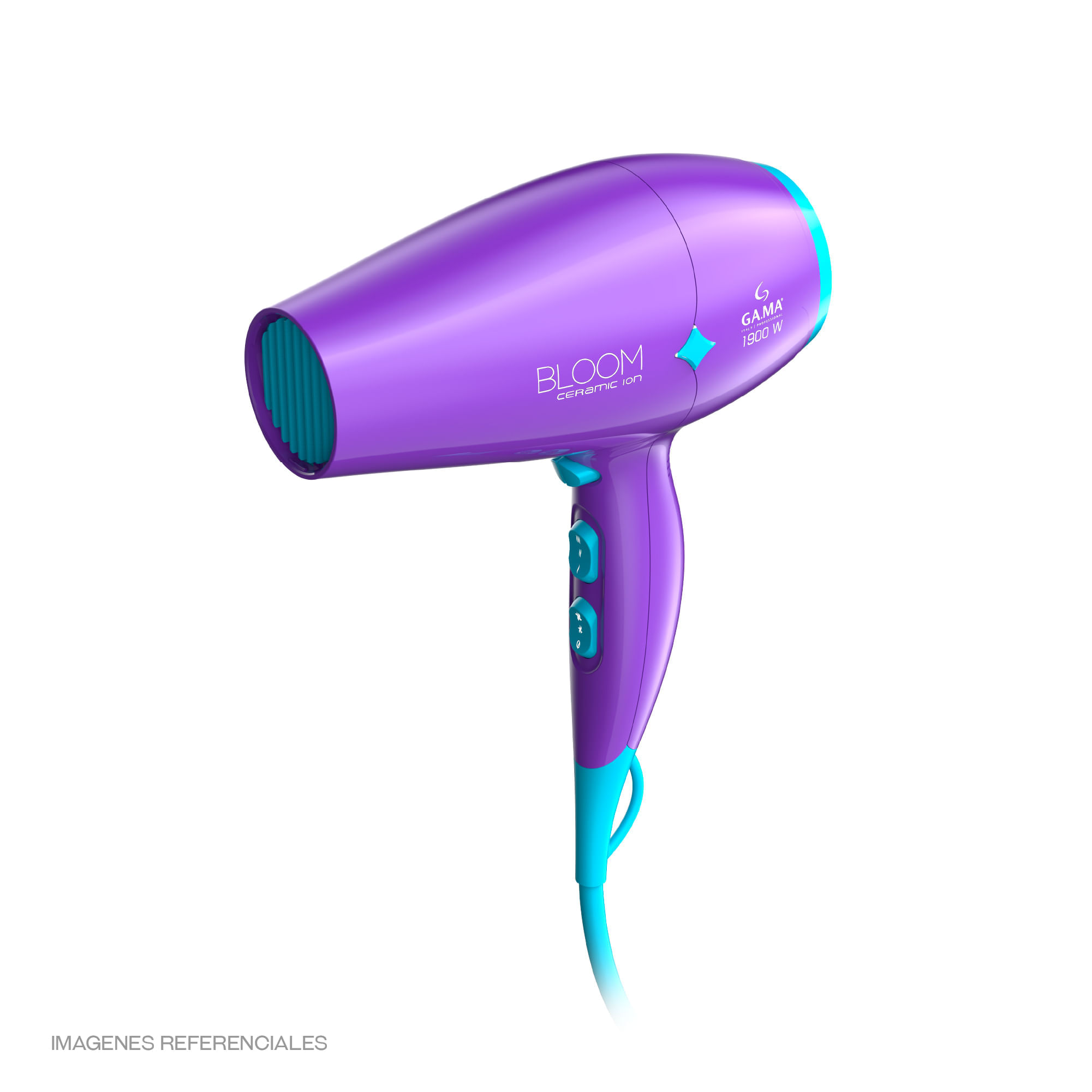 Secadora de Cabello GAMA Diamond Bloom Ceramic Ion Violeta
