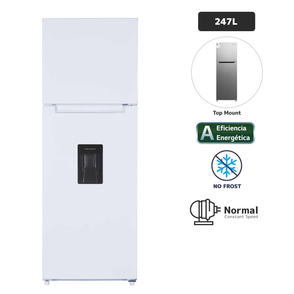 Refrigeradora BLACKLINE 247L No Frost TM247LN Blanco