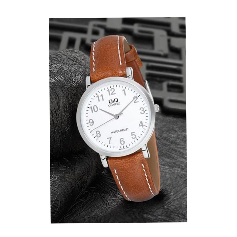 Reloj Para Mujer Q&Q Original Cuero Marron Oechsle Oechsle