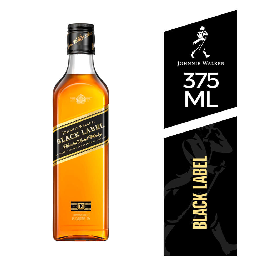 Whisky JOHNNIE WALKER Black Label Botella 375ml