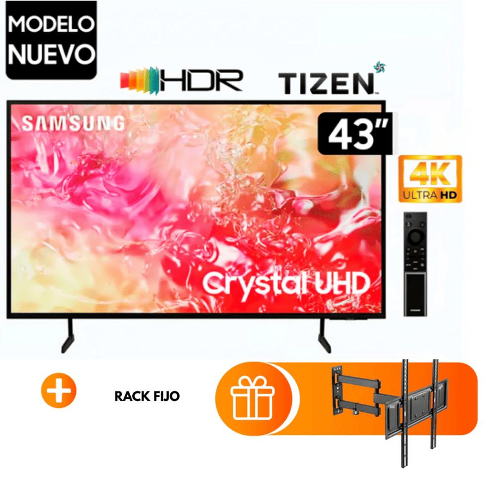 TV SAMSUNG 43"" UN43DU7000  Crystal UHD 4K Smart TV + RACK MOVIL