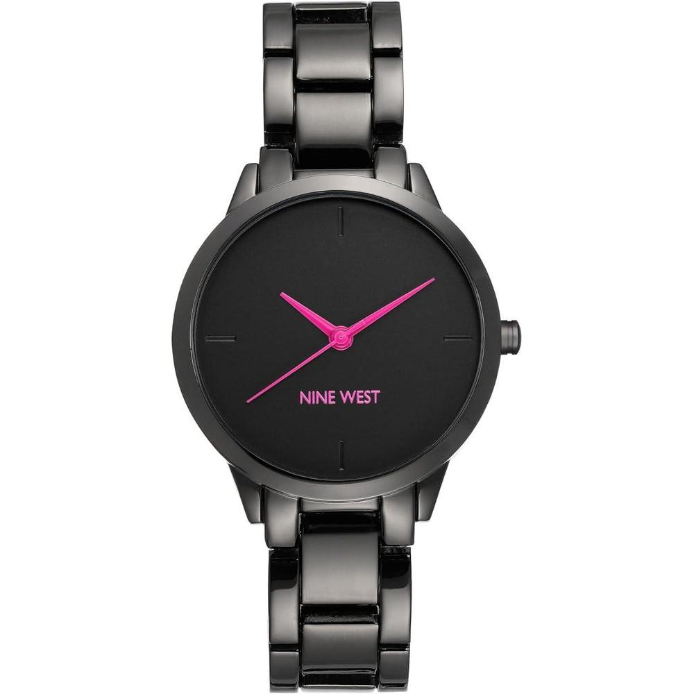 Reloj Nine West Gunmetal mujer con esfera analógica y pulsera metálica
