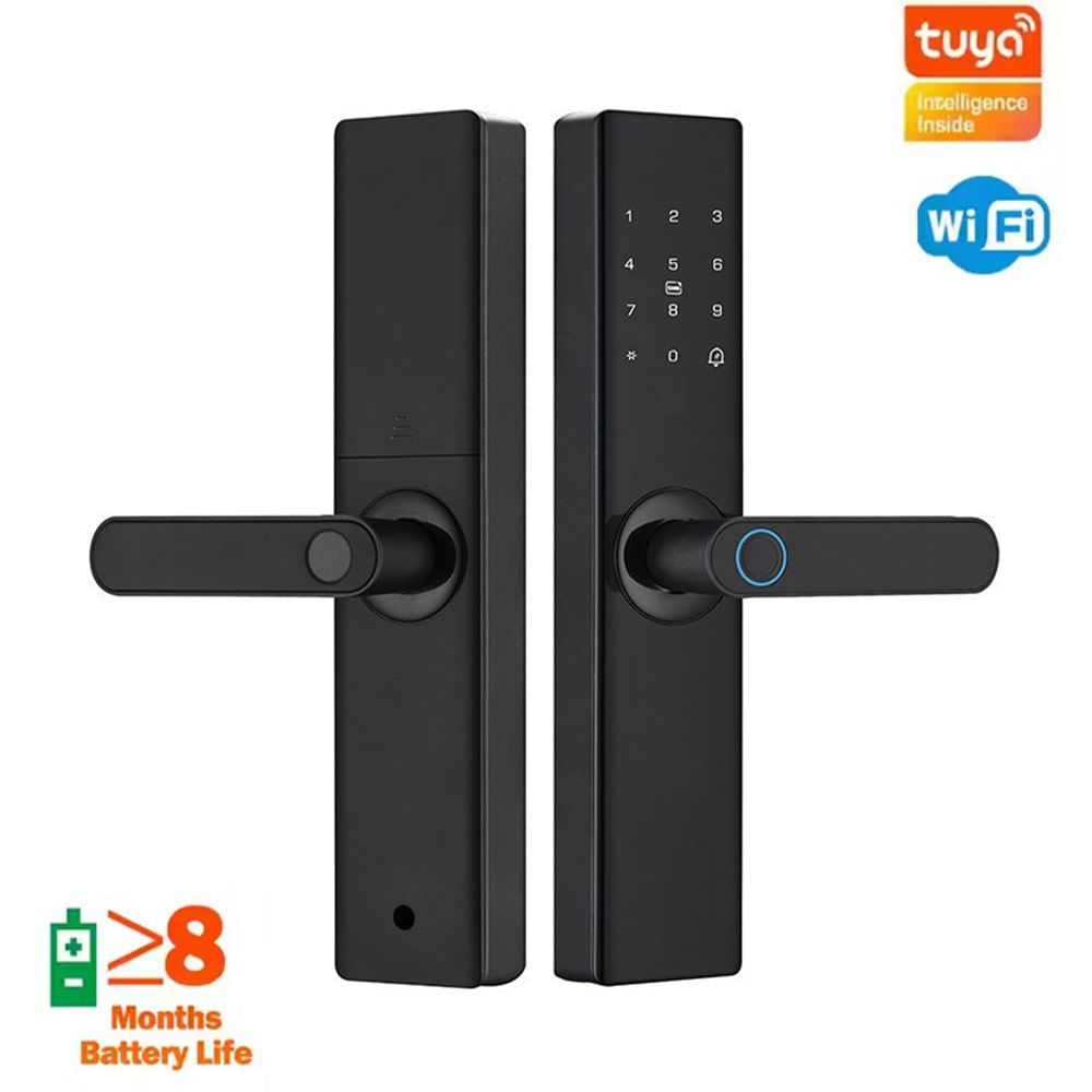 Cerradura Inteligente WiFi PST-Z17 TY | Huella Digital, Tarjeta, App Tuya, Teclado y Llave Mecánica