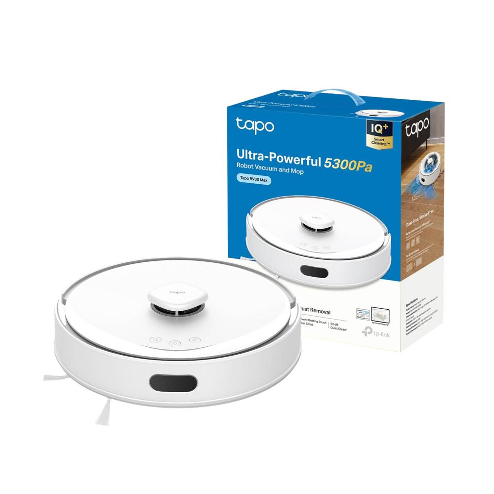 Robot Tapo RV30 Max Aspirador Trapeador 5300Pa Sistma LiDAR+IMU Blanco