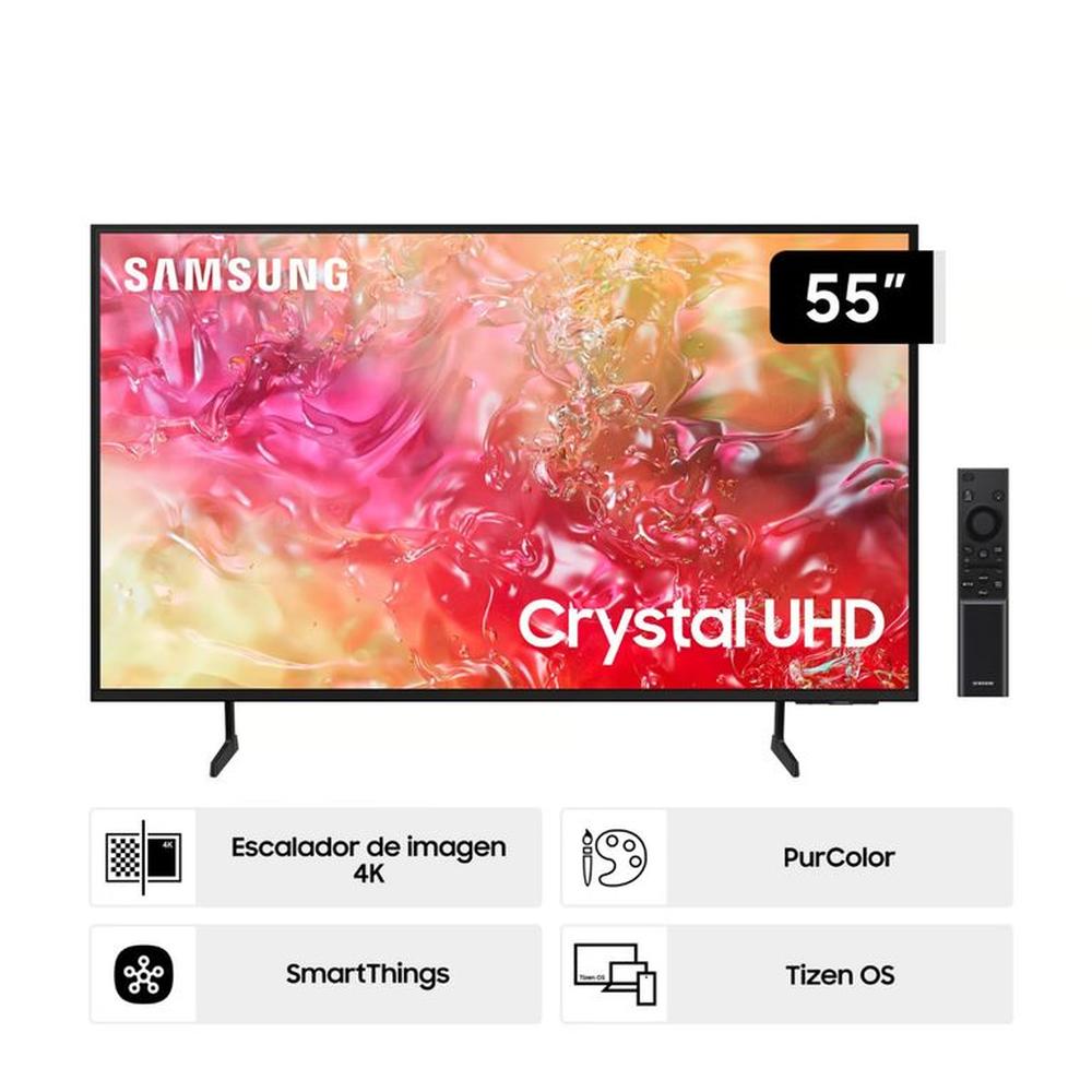 TELEVISOR SAMSUNG 55'' UN55DU7000 CRYSTAL UHD 4K TIZEN OS SMART TV (2024)