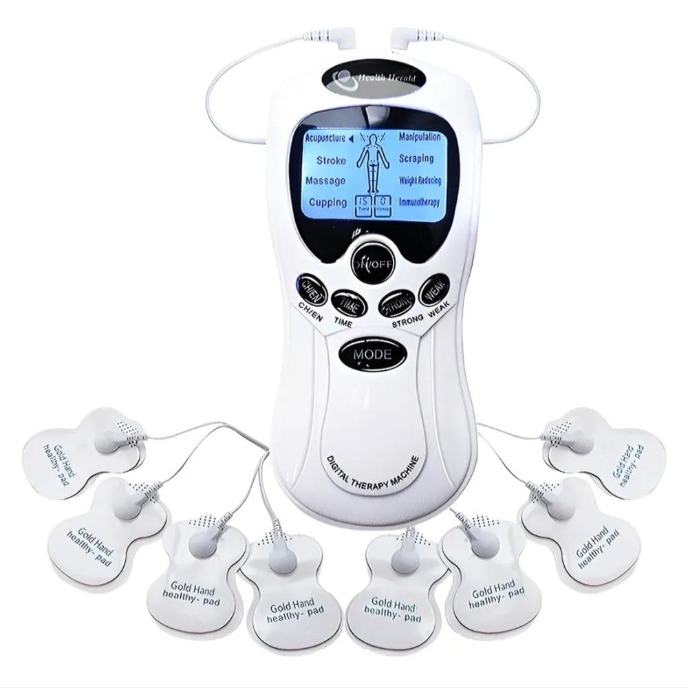 Electroestimulador Tens Digital Therapy 8 Parches Gimnasia
