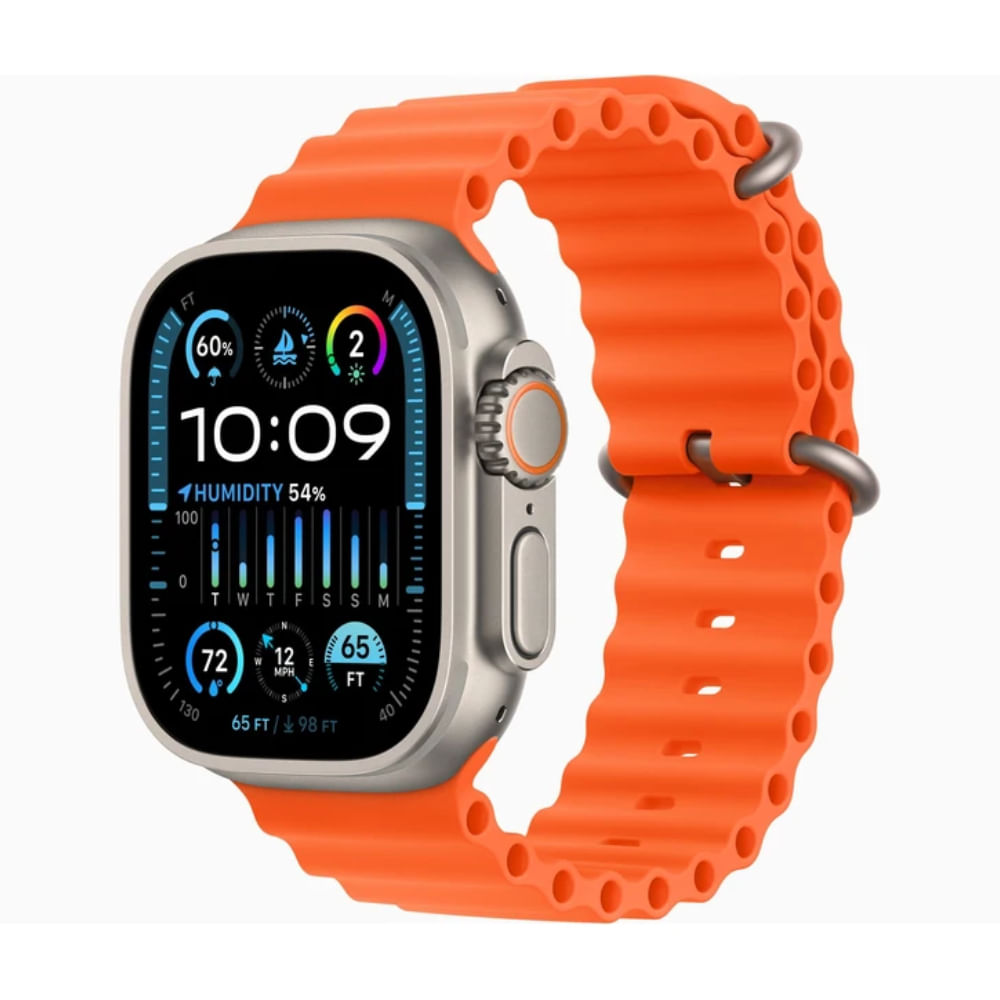 Apple Watch Ultra 2 GPS + Celullar 49mm | Case Natural + Ocean Band Naranja