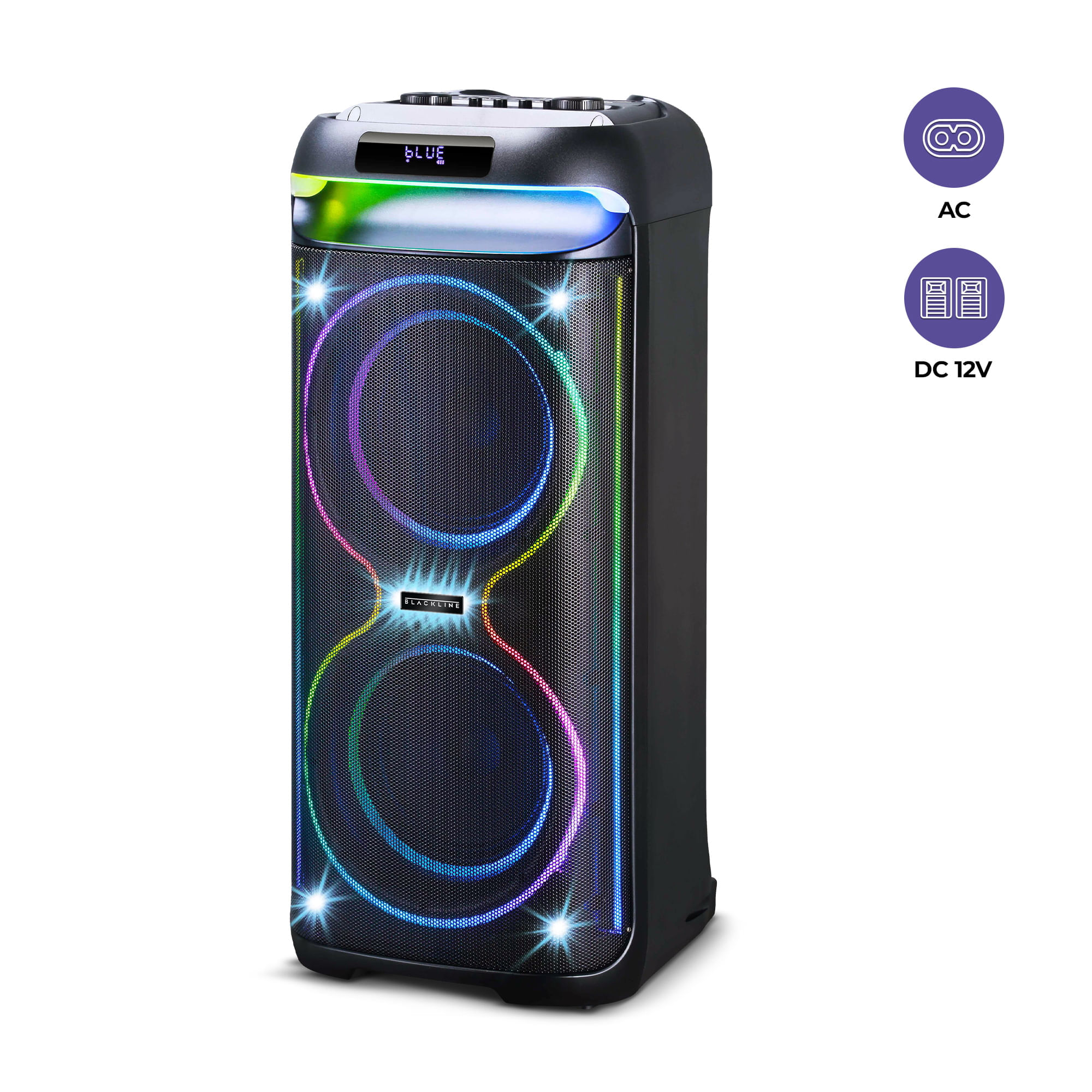 Torre BLACKLINE TORRBL8INF 2X8 50W BT FM Sonido Espacial DSP TWS