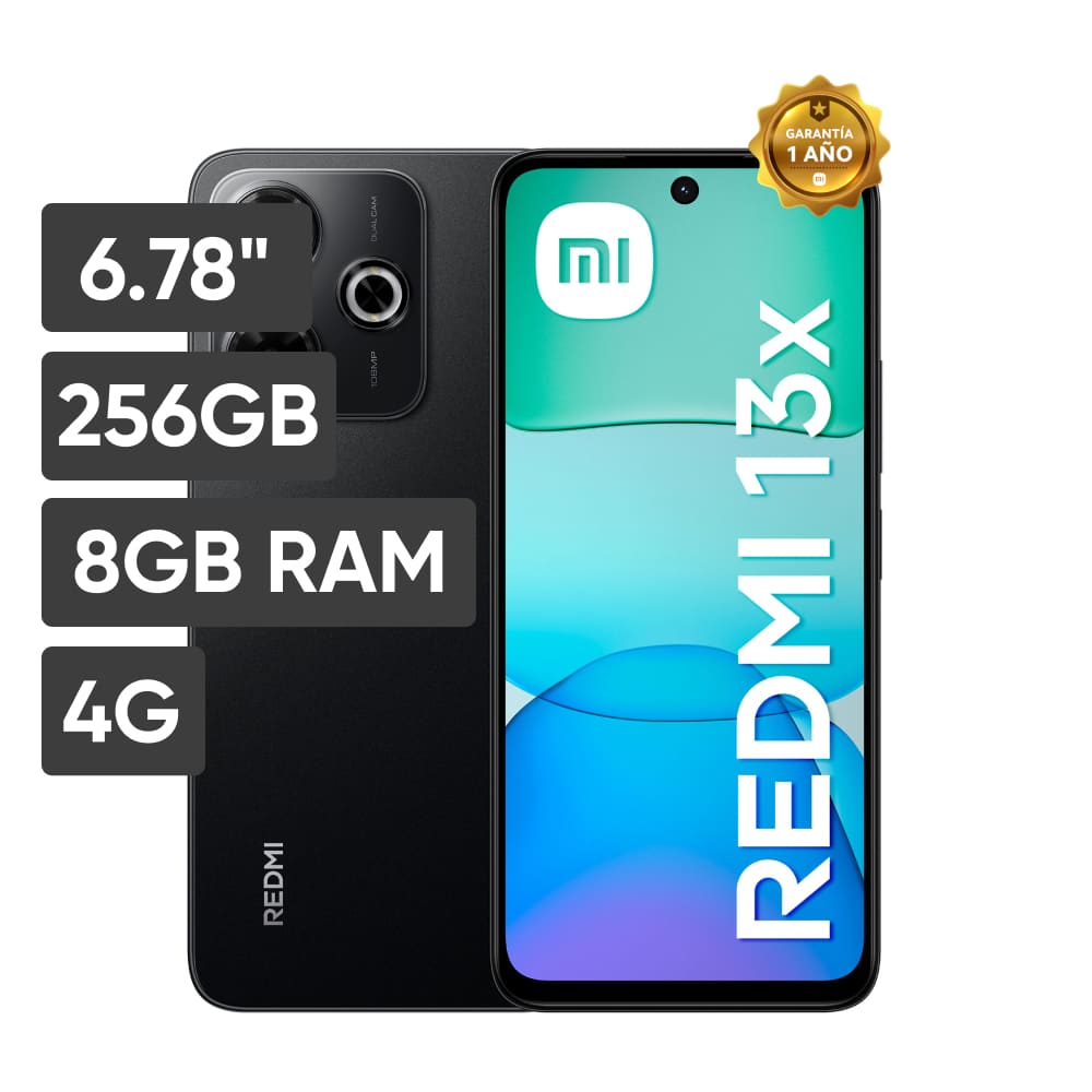 Smartphone XIAOMI Redmi 13X 6.78"" 8GB 256GB 108MP Negro